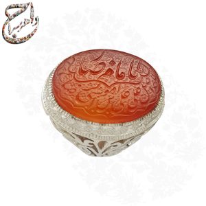 عقیق سرخ یمنی خط استاد شمس زنجانی