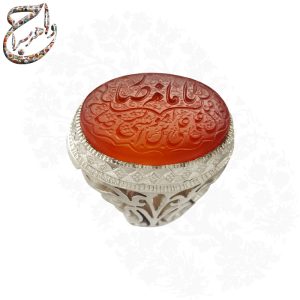 عقیق سرخ یمنی خط استاد شمس زنجانی