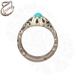 انگشتر فیروزه پاک نیشابوری رکاب استاد عباسی