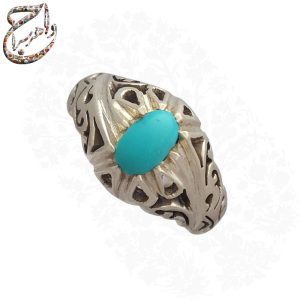 انگشتر فیروزه پاک نیشابوری رکاب استاد عباسی