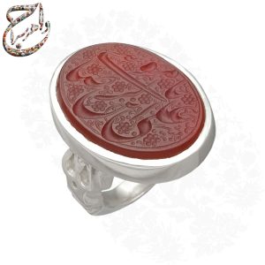انگشتر عقیق کرزی خط استاد متین