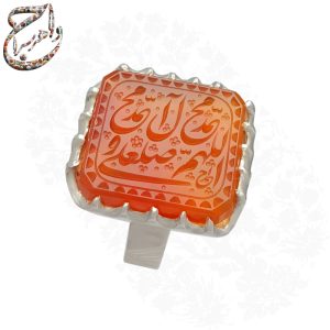 عقیق یمنی خط احمد رکاب دست ساز