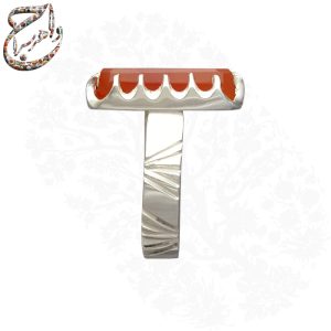 عقیق یمنی خط احمد رکاب دست ساز