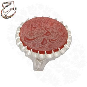 انگشتر خط متین ، عقیق رکاب دست ساز سنگین
