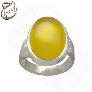 انگشتر عقیق زرد افریقایی اعلاء رکاب دست ساز