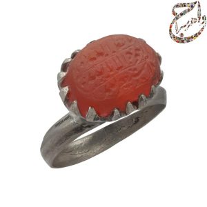عقیق سرخ یمنی کهنه خطی