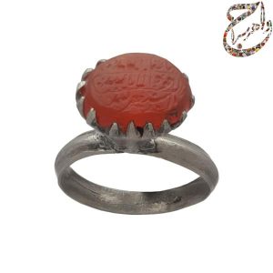 عقیق سرخ یمنی کهنه خطی