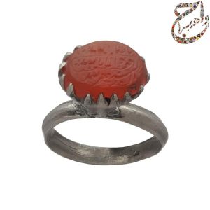 عقیق سرخ یمنی کهنه خطی