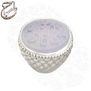 عقیق کبود یمنی خط استاد متین