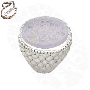 عقیق کبود یمنی خط استاد متین