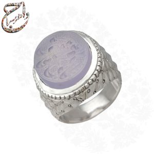عقیق کبود یمنی خط استاد متین