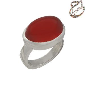 انگشتر عقیق سرخ رکاب دست ساز