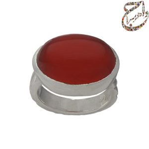 انگشتر عقیق سرخ رکاب دست ساز