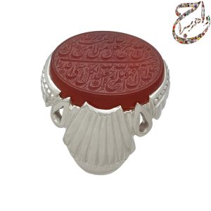 عقیق سرخ یمنی خط و من یتق الله حکاکی استاد فخر