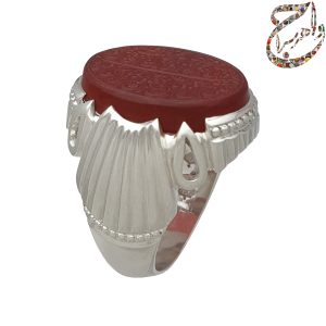 عقیق سرخ یمنی خط و من یتق الله حکاکی استاد فخر
