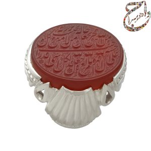 عقیق سرخ یمنی خط و من یتق الله حکاکی استاد فخر