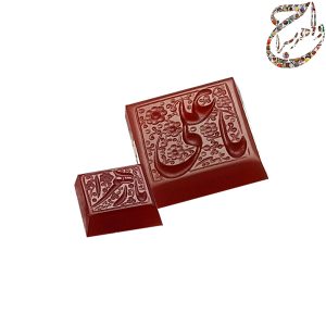حلقه ازدواج عقیق سرخ خطی