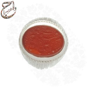 انگشتر عقیق یمنی اعلاء خط استاد متین رکاب استاد امامی