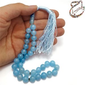 تسبیح عقیق کبود فاخر 33 عددی
