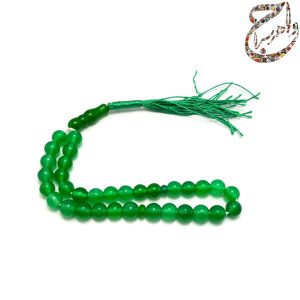 تسبیح عقیق سبز معدنی 33عددی