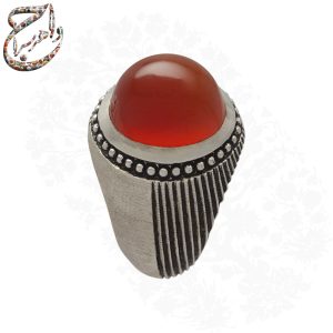 انگشتر عقیق یمنی آبدار رکاب استاد امین