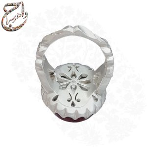 انگشتر عقیق سرخ یمنی با حکاکی «یا زهرا مظلومه (س)» خط متین