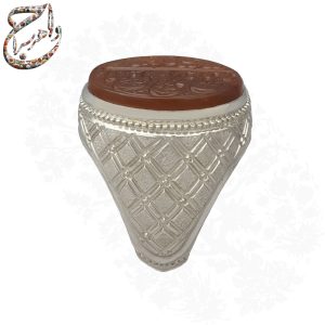 انگشتر عقیق یمنی اعلاء خطی حکاکی استاد شمس رکاب استاد امامی