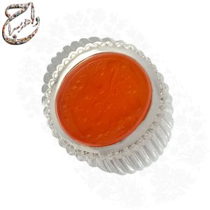 عقیق خطی حکاکی استاد مدنی رکاب استاد امامی