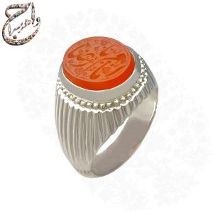 عقیق خطی حکاکی استاد مدنی رکاب استاد امامی