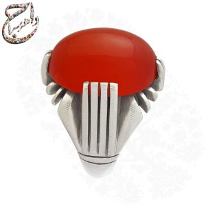 عقیق سرخ یمنی رکاب نجفی دست ساز