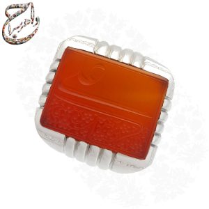 انگشتر عقیق سرخ حکاکی «یا علی(ع)» خط حم رکاب استاد افتخاری