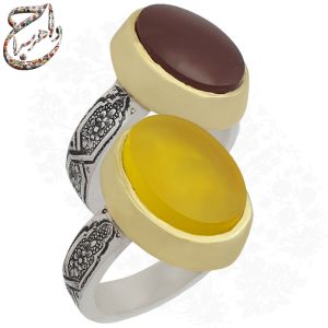 ست انگشتر مردانه و زنانه عقیق