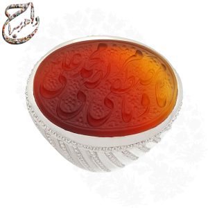 انگشتر عقیق خراسانی دورنگ