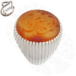 عقیق یمنی پرتقالی خط شمس رکاب استاد امامی