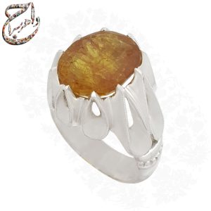 انگشتر یاقوت زرد طبیعی