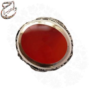 انگشتر عقیق کهنه یمنی سرخ