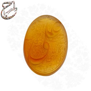 انگشتر عقیق جزع یمنی خطی