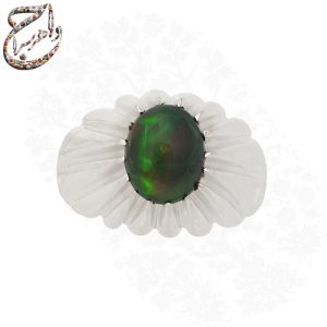 انگشتر اوپال معدنی اصیل اتیوپی رکاب کاوه مشهد