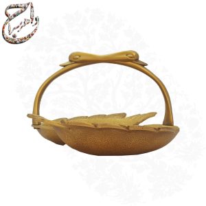 شکلات خوری برنجی دوقولو قلمزنی شده