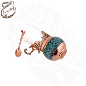 سرویس چای خوری فیروزه کوبی شش نفره