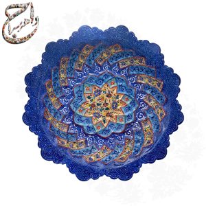 شیرینی خوری مسی میناکاری شده سایز 16