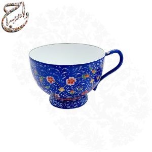سرویس چای خوری میناکاری شش نفره بر پایه ی مس