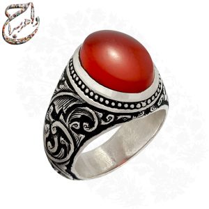 عقیق کهنه اصیل تراش قطعی یمنی رکاب دست ساز