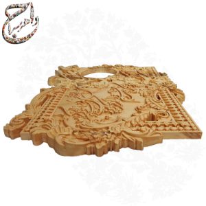 تابلوی چوبی یک تکه منبت کاری طرح و ان یکاد