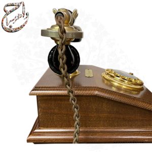 تلفن چوبی و برنزی قدیمی