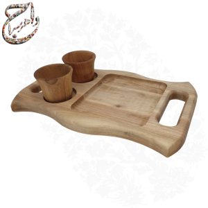 سرویس چای خوری ساخته شده از چوب گلابی