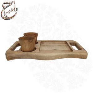 سرویس چای خوری ساخته شده از چوب گلابی