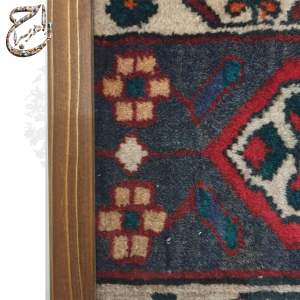 قاب گل فرش دستباف قدیمی مدل f009jw