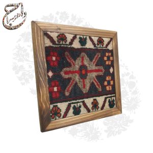 قاب گل فرش دستباف قدیمی مدل f010jw