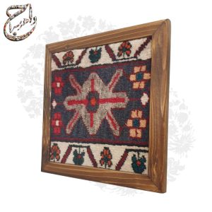 قاب گل فرش دستباف قدیمی مدل f010jw